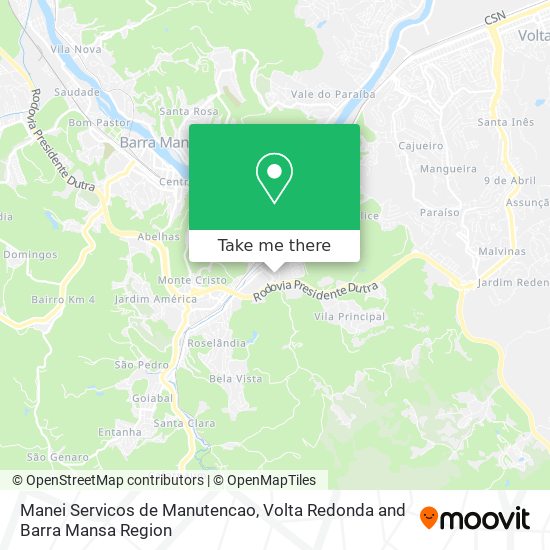 Mapa Manei Servicos de Manutencao