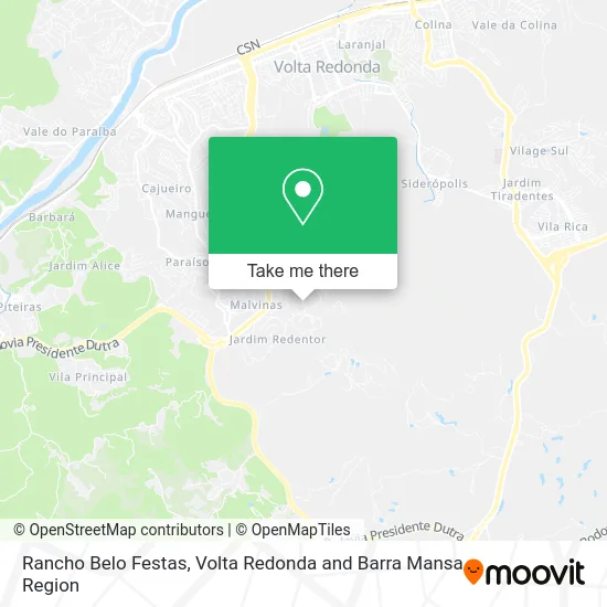 Rancho Belo Festas map