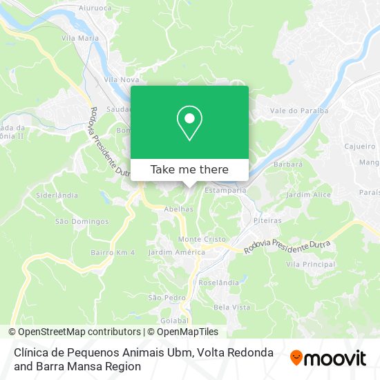 Clínica de Pequenos Animais Ubm map
