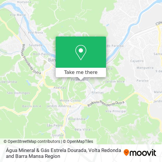 Água Mineral & Gás Estrela Dourada map