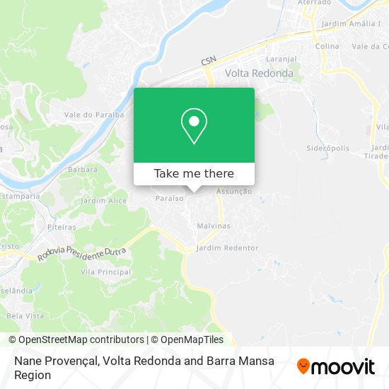 Nane Provençal map