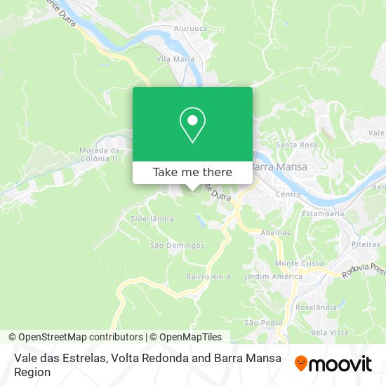 Vale das Estrelas map