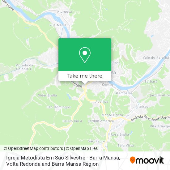 Igreja Metodista Em São Silvestre - Barra Mansa map