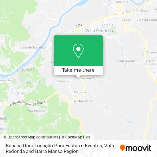 Banana Ouro Locação Para Festas e Eventos map