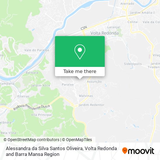 Alessandra da Silva Santos Oliveira map