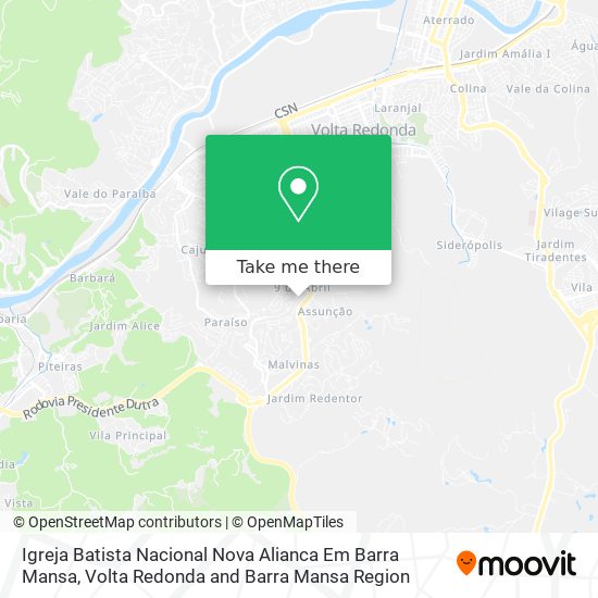 Igreja Batista Nacional Nova Alianca Em Barra Mansa map
