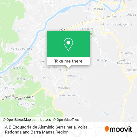 A B Esquadria de Aluminio Serralheria map