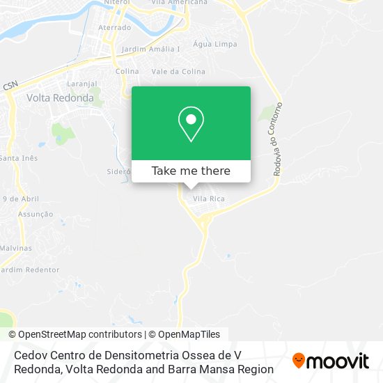 Cedov Centro de Densitometria Ossea de V Redonda map