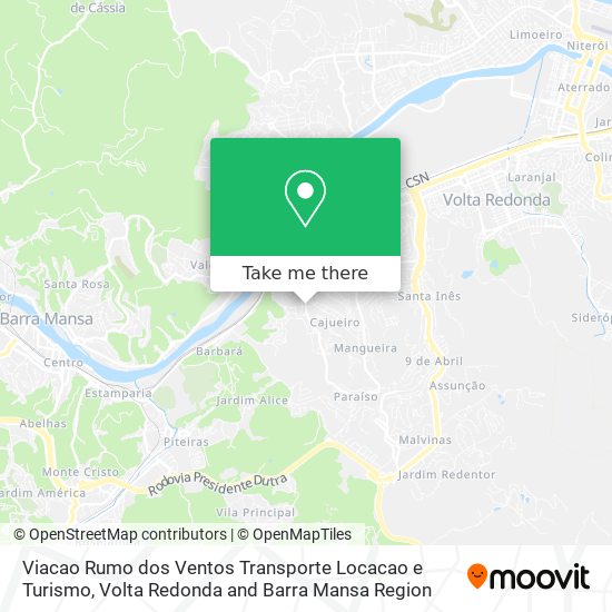 Viacao Rumo dos Ventos Transporte Locacao e Turismo map