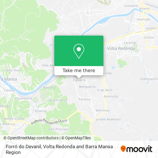 Forró do Devanil map