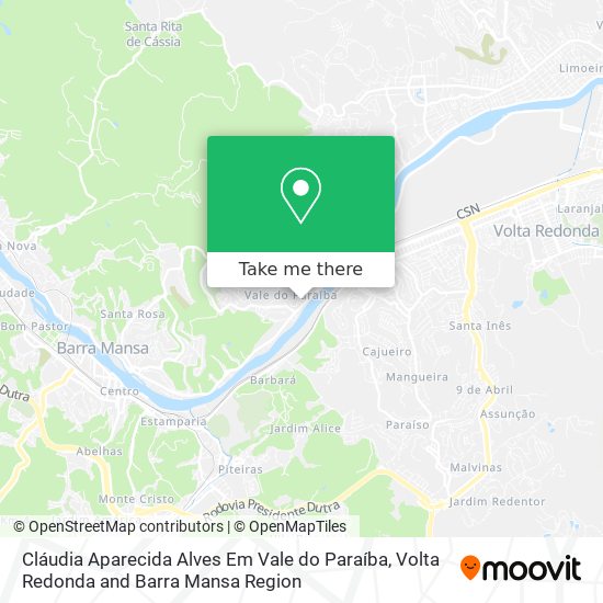 Cláudia Aparecida Alves Em Vale do Paraíba map