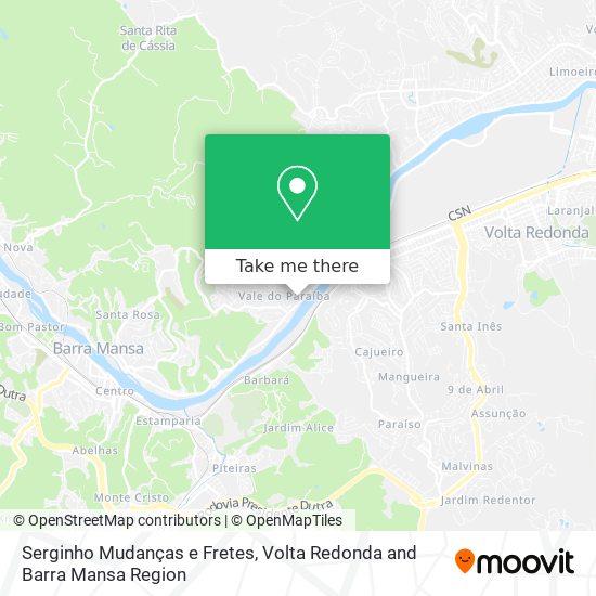 Serginho Mudanças e Fretes map