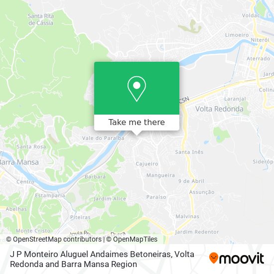J P Monteiro Aluguel Andaimes Betoneiras map