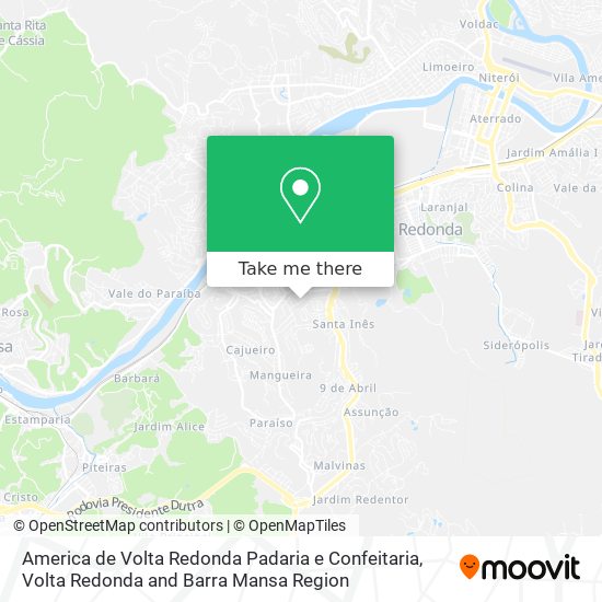 America de Volta Redonda Padaria e Confeitaria map