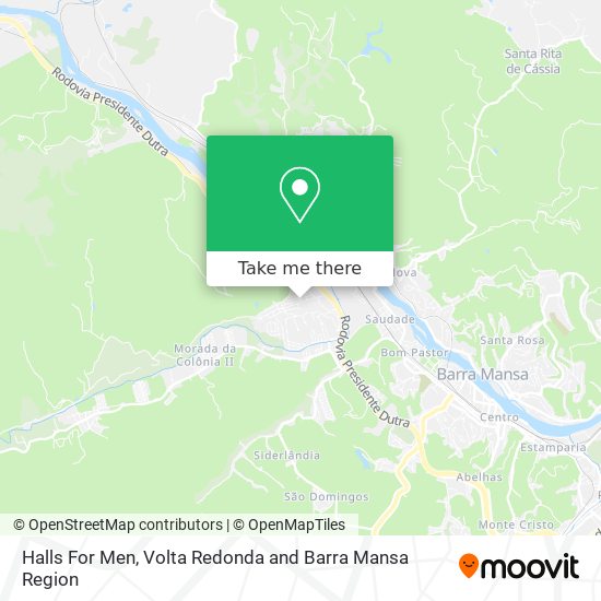 Halls For Men map