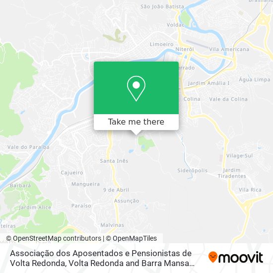 Mapa Associação dos Aposentados e Pensionistas de Volta Redonda