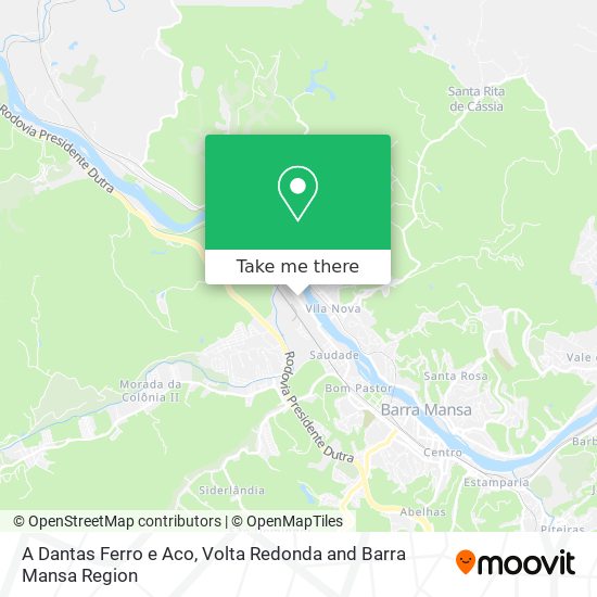 A Dantas Ferro e Aco map