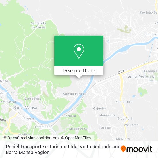 Peniel Transporte e Turismo Ltda map