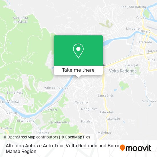 Alto dos Autos e Auto Tour map