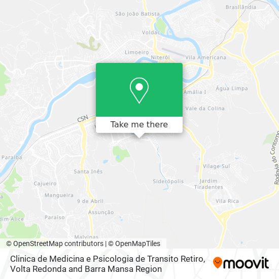 Clinica de Medicina e Psicologia de Transito Retiro map