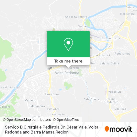 Serviço D Cirurgiã e Pediatria Dr. César Vale map