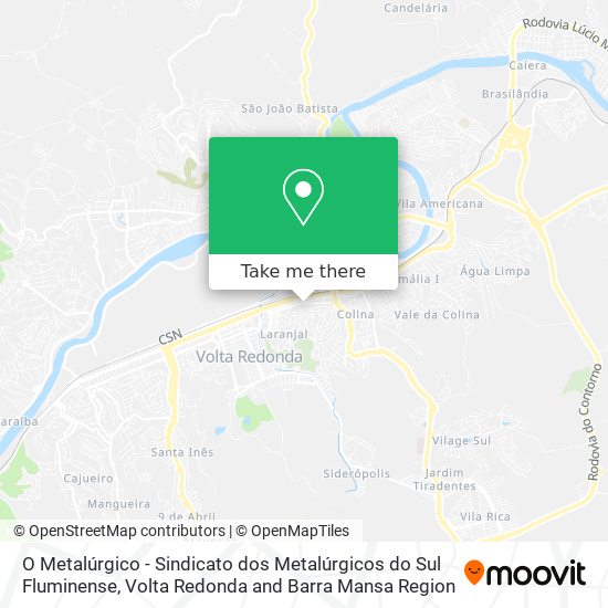 O Metalúrgico - Sindicato dos Metalúrgicos do Sul Fluminense map