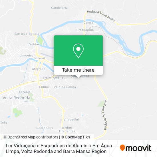 Lcr Vidraçaria e Esquadrias de Alumínio Em Água Limpa map
