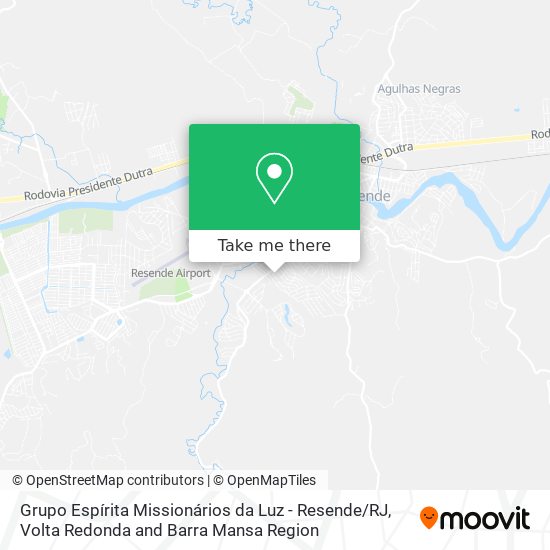 Grupo Espírita Missionários da Luz - Resende / RJ map