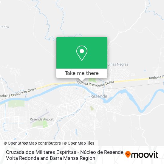 Cruzada dos Militares Espíritas - Núcleo de Resende map