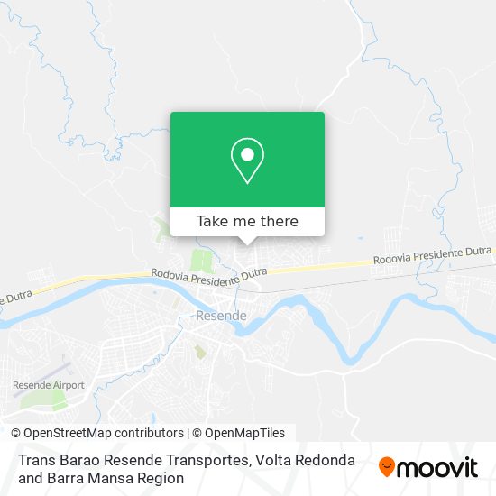 Trans Barao Resende Transportes map