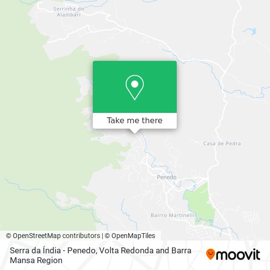 Serra da Índia - Penedo map