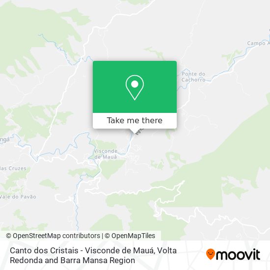 Canto dos Cristais - Visconde de Mauá map