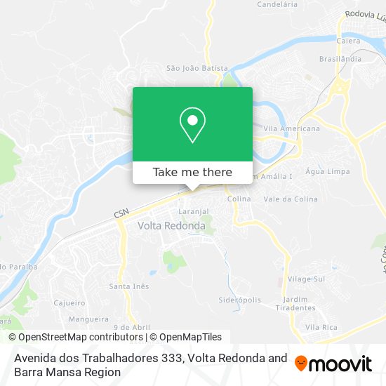 Mapa Avenida dos Trabalhadores 333