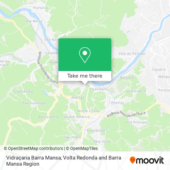 Vidraçaria Barra Mansa map