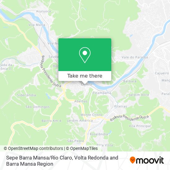 Sepe Barra Mansa/Rio Claro map