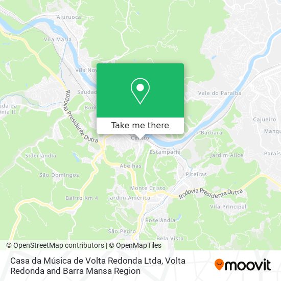 Mapa Casa da Música de Volta Redonda Ltda