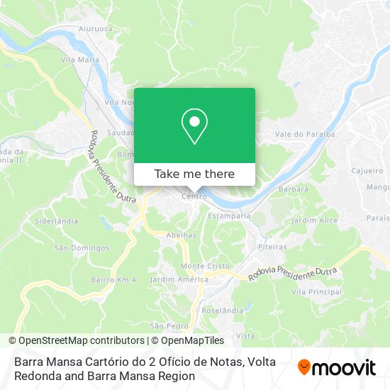 Barra Mansa Cartório do 2 Ofício de Notas map