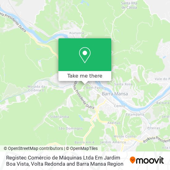 Registec Comércio de Máquinas Ltda Em Jardim Boa Vista map