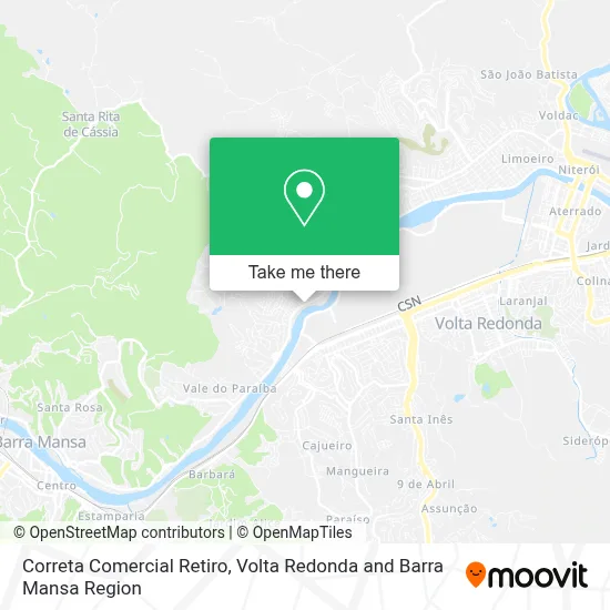 Correta Comercial Retiro map