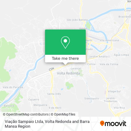 Viação Sampaio Ltda map