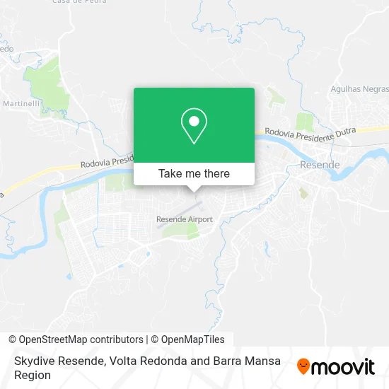 Skydive Resende map