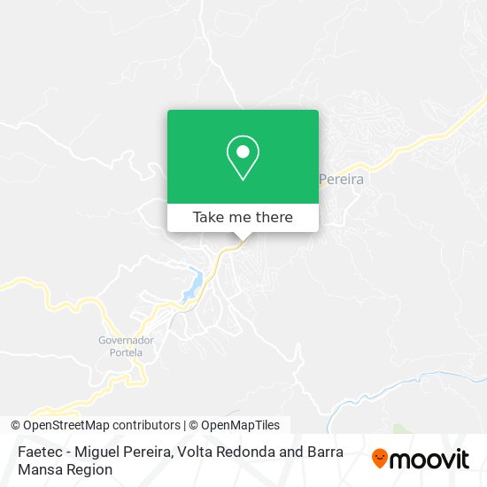 Faetec - Miguel Pereira map