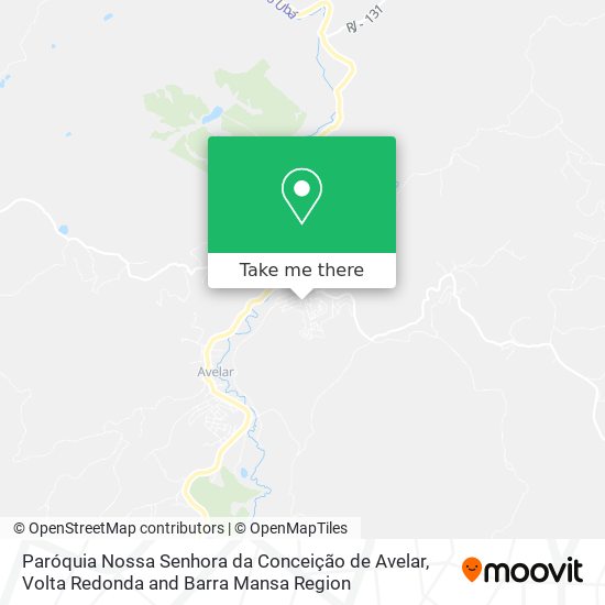 Mapa Paróquia Nossa Senhora da Conceição de Avelar