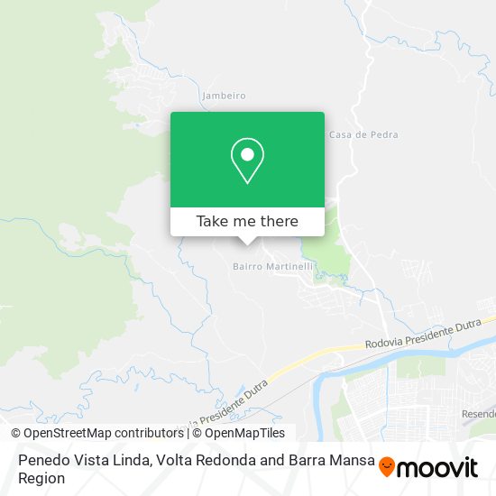 Penedo Vista Linda map