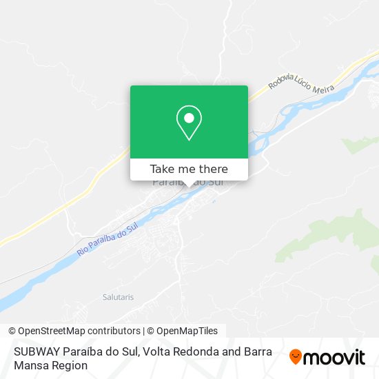 SUBWAY Paraíba do Sul map