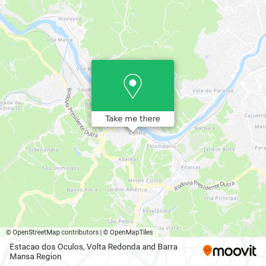 Estacao dos Oculos map