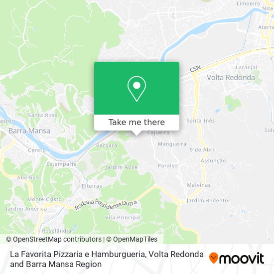 La Favorita Pizzaria e Hamburgueria map