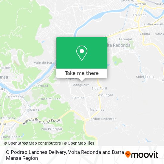 Mapa O Podrao Lanches Delivery