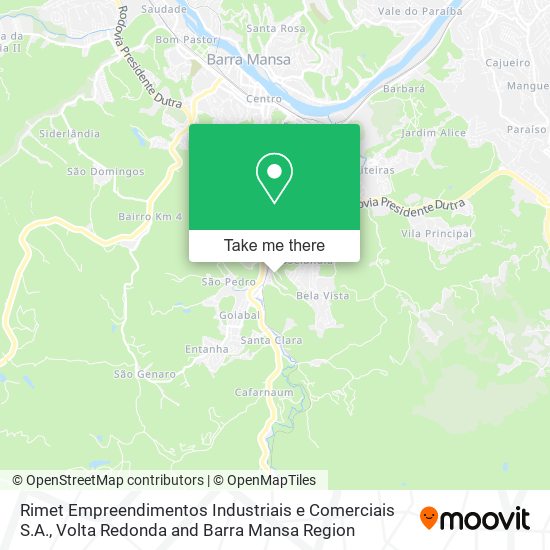 Mapa Rimet Empreendimentos Industriais e Comerciais S.A.