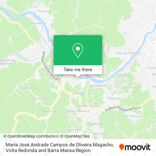 Maria José Andrade Campos de Oliveira Magacho map
